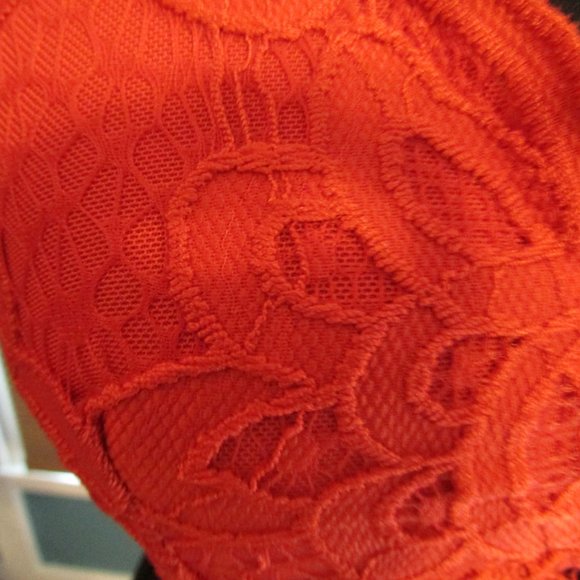 Anemone Orange Spice Bralette. Adorable crisscross back, elastic midriff. Sz XL. - Picture 3 of 6